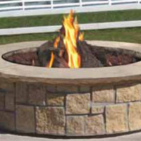 fire pit, stone fire pit, plano tx