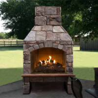 outdoor fireplace, stone fireplace, plano tx